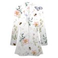 thumbnail image 2 of Chaquetas de traje de Negocios Chaqueta de traje de manga larga con solapa y estampado Floral para mujer, informal y cómoda, versátil, ajustada, Otoño e Invierno,blazer moda（Beige， XXL), 2 of 5