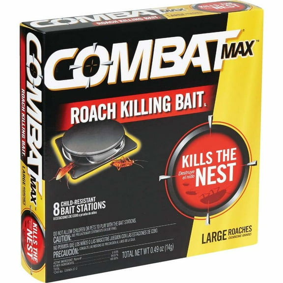 Combat Max 0.49 Oz. Solid Large Roach Bait Station (8-Pack) 1853355 1853355 705265