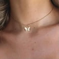 thumbnail image 3 of GKNET Choker Neck Chain Butterfly Pendant Gold Silver Necklace Women Fashion Pendants-silver, 3 of 9