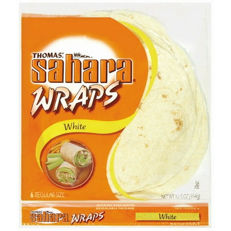 Thomas? Plain White Sahara Wraps, 16.5 oz