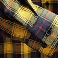 thumbnail image 5 of ZCFZJW Plaid Flannel Shirt for Men Long Sleeve Men's Casual Button-Down Shirt Soft Cotton Plaid Jackets Regular Fit with Pockets Yellow XL, 5 of 6