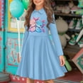 thumbnail image 2 of DISNIMO Blue Axolotl Dress Kids Collar Dress Girls Size 3-4 Dresses for Girls Long Sleeve Skater Dress Girls Swing Midi Dress Girls Church Dresses Fall Twirl Dress Girls Skater Dress Soft, 2 of 7