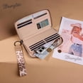 thumbnail image 3 of Wrangler Women's Boho Aztec Wristlet Wallet - Stylish Western Credit Card Holder, Tan, 3 of 6