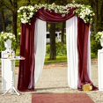 thumbnail image 3 of Decoración romántica para bodas, decoración para bodas al aire libre que da vida a su evento, tela drapeada burdeos brillante para un toque lujoso, duradera y reutilizable para una belleza duradera, 3 of 6