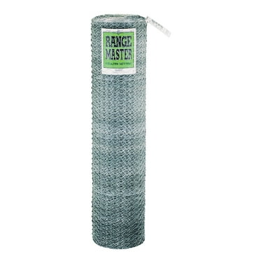 Rangemaster 1"X18"X50' Galvanized Poultry Netting, 18" x 50', Each