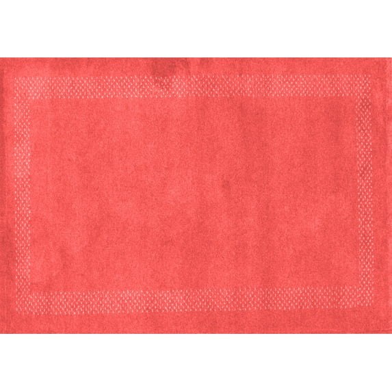 Ahgly Company Indoor Rectangle Abstract Red Contemporary Area Rugs, 2' x 4'