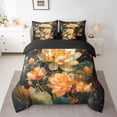 thumbnail image 2 of Manfei Rustic Flower Lotus 7-Piece Twin Bedding Sets,Countryside Lake Plant Bedding Comforter Set,Country Floral Sheet Sets For Girls,Breathable Home Decor Reversible, 2 of 8