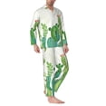 thumbnail image 2 of Balery Cartoon Cactus Pattern Pajama Sets for Men Long Sleeve 2 Piece Sleepwear Loungewear Sets Soft PJ's with Pockets Long Sleeve Comfy Pj Sets-Medium, 2 of 7