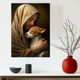 thumbnail image 3 of Basenji Gift - Dogs Breeds Canvas Wall Art - Man Hugging Dog vintage decor - Gallery Wrap Modern Home Art - Gift For Men| Ready to Hang - 16x24 inches, 3 of 4