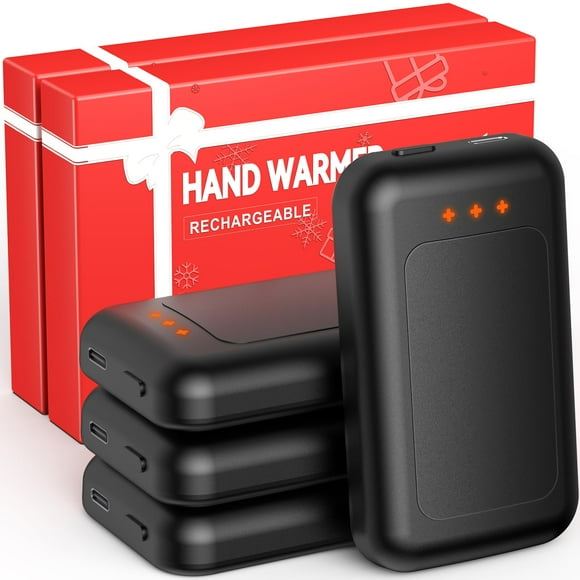 Calentadores de manos Hotdot recargables de calentamiento rápido, paquete de 4 unidades
