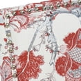 thumbnail image 5 of Silla de acento, Sillón floral, Decoración de cabeza de uñas, Rojo y blanco, Patas de madera maciza, Muebles de granja, 5 of 5