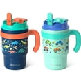 thumbnail image 1 of Vaso aislante para niños Fimibuke, 473 ml, con asa y pajitas, paquete de 2, 1 of 8