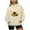 Beige110, variant on Womens Pullover Hoodies Sunflower Print With Pocket Drawstring Crewneck Women Sweatshirt