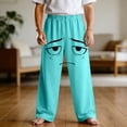 thumbnail image 7 of Funny Face Print Boys Sweatpants Lounge Pants with Pockets Soft Joggers Kids Casual Bottoms Green Elastic Waist Straight Leg 4-14 Years,Size 12 T, 7 of 7
