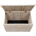 thumbnail image 5 of Casafield 30" Storage Chest with Lid, Handles, Safety Hinge - Whitewash White, Water Hyacinth Wicker Storage Trunk for Bedroom, Entry Way, Living Room, 5 of 7