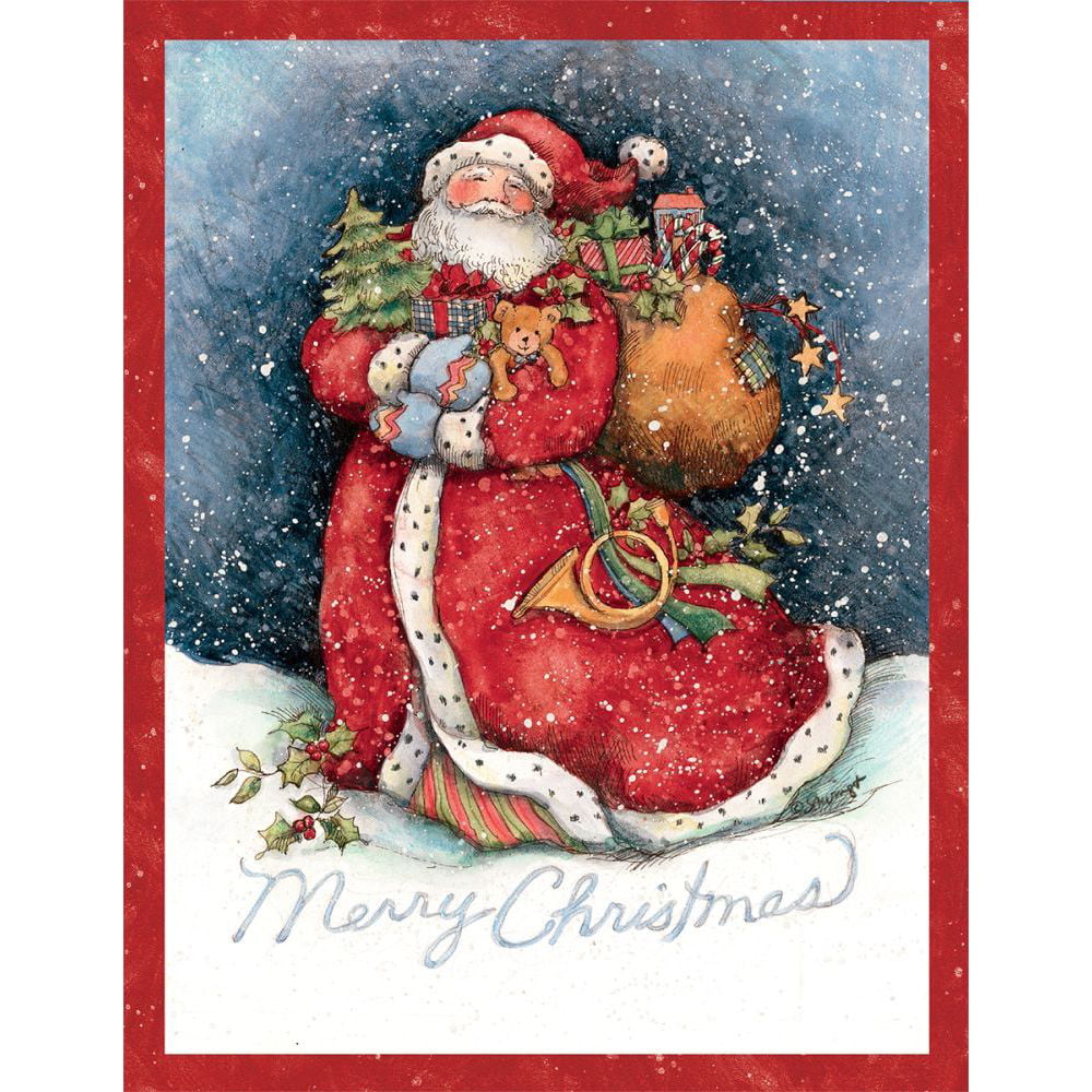 Lang Merry Santa Boxed Christmas Cards - Walmart.com