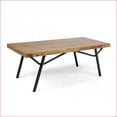 thumbnail image 2 of Patio Modern Acacia Wood Coffee Table, 50in Wide, No Assembly | Teak | Metal & Wood, 2 of 9