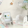 thumbnail image 4 of Gymax 5 in 1 Convertible Toddler Slide Set w/ Stool Book Rack for Boys & Girls Grey, 4 of 9
