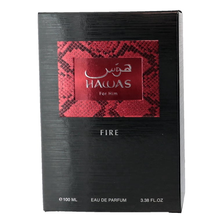 Rasasi Hawas Fire for Men, 3.38 oz EDP Spray, Aromatic Aquatic