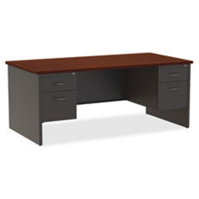 Lorell LLR79166 Mahogany Laminate & CCL Modular Desk Series