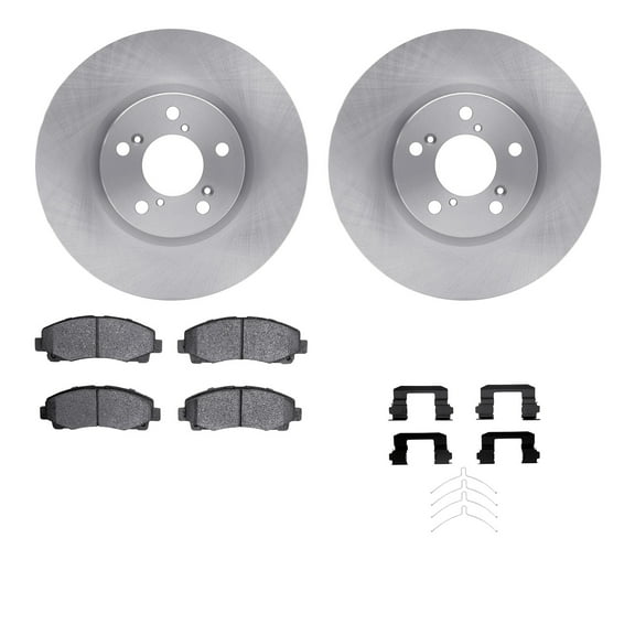 Dynamic Friction Company Front Brake Rotors with 5000 Advanced Brake Pads includes Hardware 6512-59411