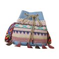thumbnail image 3 of Bolso de hombro para mujer, bolso con borlas étnicas, bolso cruzado informal, bolso de mano para el trabajo, cumpleaños, vacaciones, fiesta al aire azul Salvador Bolsos de hombro de mujer, 3 of 9