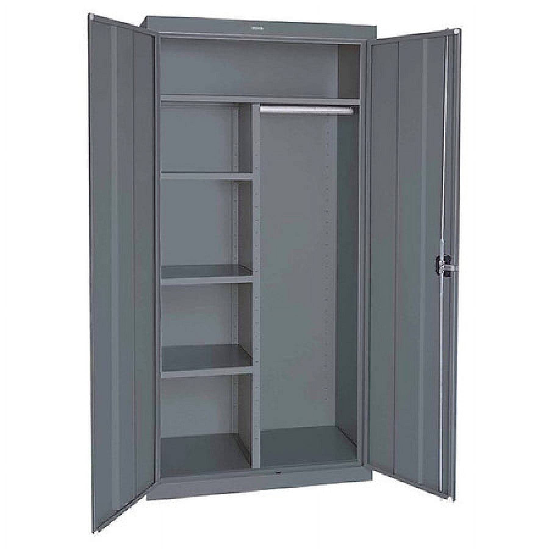 SANDUSKY EACR462472-02 20/22 ga. Steel Combination Cabinets with Adjustable Shelves, 46" W, 72" H, Combination Wardrobe