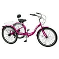 thumbnail image 6 of MOONCOOL Adult Tricycle with Wide Handlebars, 7 Speed Three Wheel Bike Cruiser Trike, 24/26 Inch Adults Trikes with Shopping Basket, Exercise Men's Women's Tricycles, 6 of 10