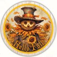 thumbnail image 1 of Pintura de diamante 5D DIY taladro redondo completo otoño espantapájaros girasol decoración del hogar, 1 of 9