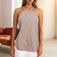 thumbnail image 2 of JIAYUE Women's Tank Tops Stylish Halter Neck Solid Color Basic Sleeveless Comfortable Versatile Loose Fit Female Casual Vest, 2 of 5