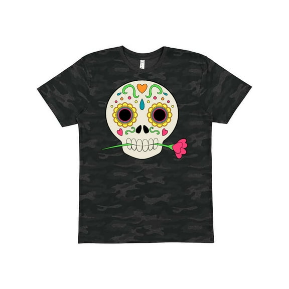 Inktastic DÃ­a De Los Muertos Skull with Flower T-Shirt