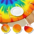 thumbnail image 4 of Rainbow Tie Dye Mandala Pattern Round Fitted Tablecloth with Elastic Edge,Dining Table Cover Waterproof,Outdoor Round Tablecloth for Camping,Dining,Indoor and Outdoor, 4 of 7