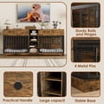 thumbnail image 6 of Ataucjin 82inch Large Dog Crate for 2 Dogs, Dog Kennel Indoor with 4 Drawers and Shelves, Double Dog Crate Furniture TV Stand, Wooden Dog Cage for Medium Large Dogs（ship in 2 boxes）, 6 of 7