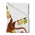 thumbnail image 2 of Cartoon Soft Flannel Fleece Throw Blanket, Monkey Hanging on Liana Playful Safari Character Mascot, Cozy Plush for Indoor and Outdoor Use, 50" x 60", Brown Green Pink, by Ambesonne, 2 of 5