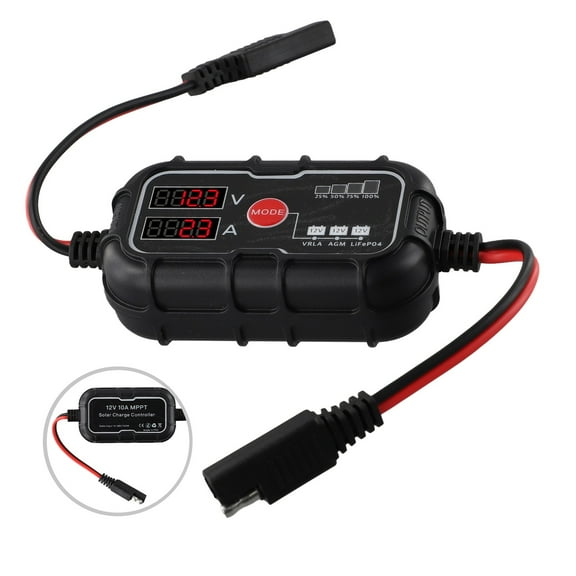10A 12V Lithium Battery Lcd Digital Mppt Solar Charge Panel Controller Regulator Portable Solar Panel Controller Max Pv 150W 28V