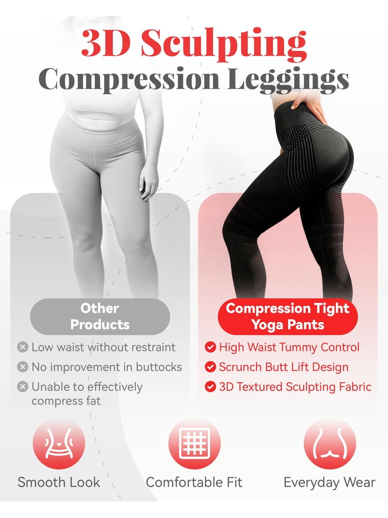 Trysoviren Leggings, Compression Leggings for Women, 3D Textured