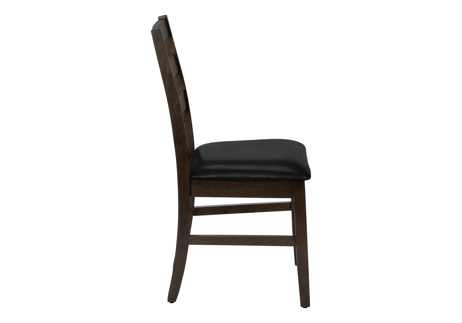 Monarch Specialties Dining Chair, Set Of 2, 37" Height, Kitchen, Dining Room, Side, Upholstered, Brown Leather Look, Brown Solid Wood, Transitional