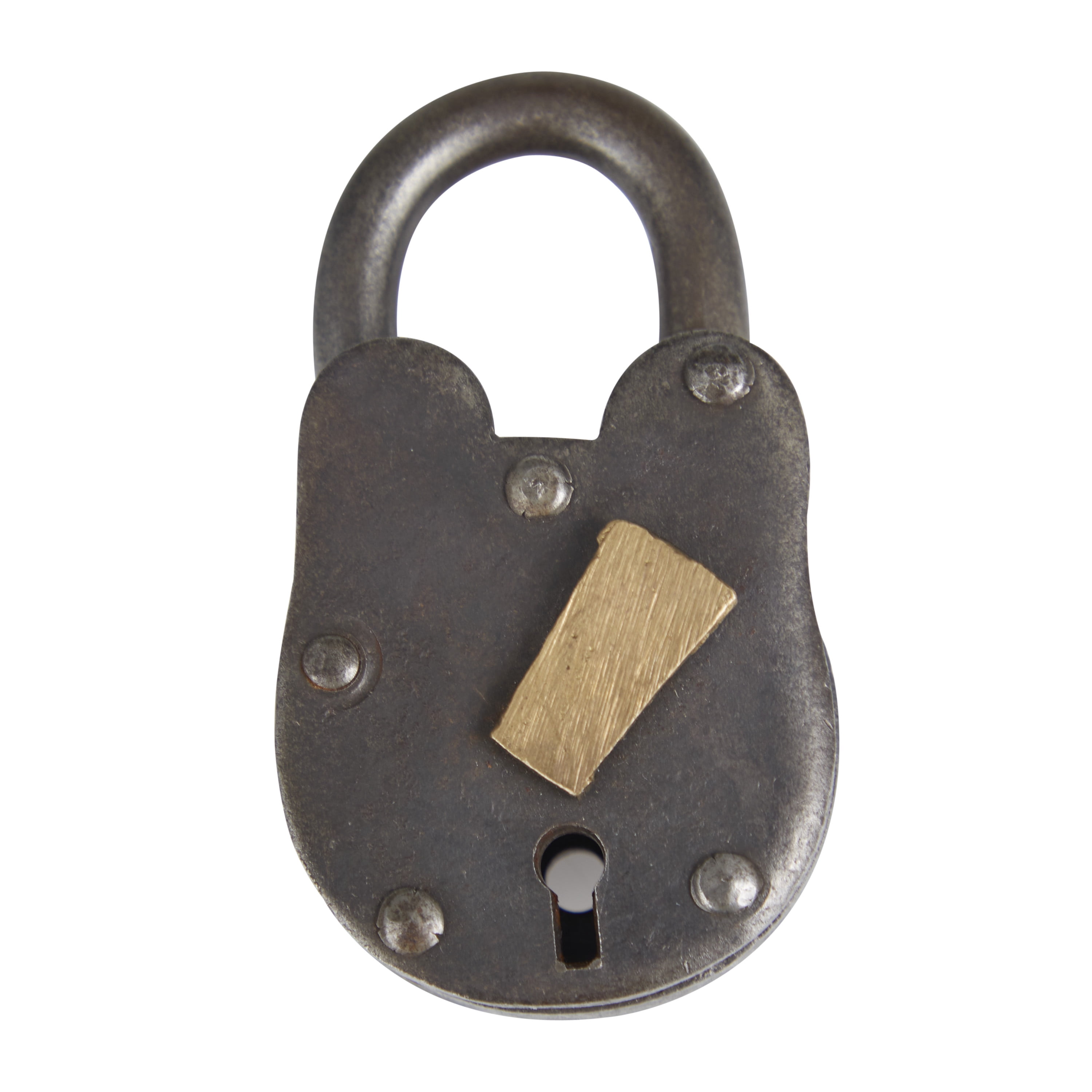 DecMode 2" Dark Gray Brass Lock And Key
