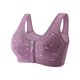 thumbnail image 5 of Ropa interior estampada para mujer sujetadores con cuello en V y retazos de encaje traje de ropa interior con hebilla frontal, 5 of 9