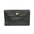 thumbnail image 1 of Pre-Owned Gucci Interlocking 575991 Women,Men Leather Clutch Bag Black (Good), 1 of 11