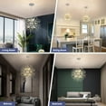 thumbnail image 6 of ZXNYH Modern Crystal Chandeliers Firework, Matt Black Dandelion Sputnik Ceiling Light Fixtures, Sputnik Chandelier Pendant Light for Bedroom Living Room Dining Room Kitchen Island Hallway, 6 of 8