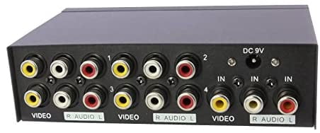 axGear AV Splitter 4 Port Composite RCA 