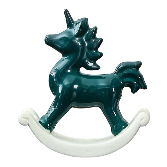 Encantadora figura de caballo decorativa, artesanía coleccionable suave, escultura decorativa de animales para restaurante, armario, mesa, casa de té, Fernando Escultura de caballo