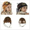 thumbnail image 3 of Faithtur Children's Cap Aviator Goggles Style Soft and Warm Stylish Funny Hat, 3 of 5