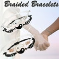 thumbnail image 5 of Wrvxzio Couple Bracelets for 20 Matching Yin Yang Adjustable Cord Bracelet for Bff Friendship Relationship Boyfriend Girlfriend Valentines Gift (Silver), 5 of 7
