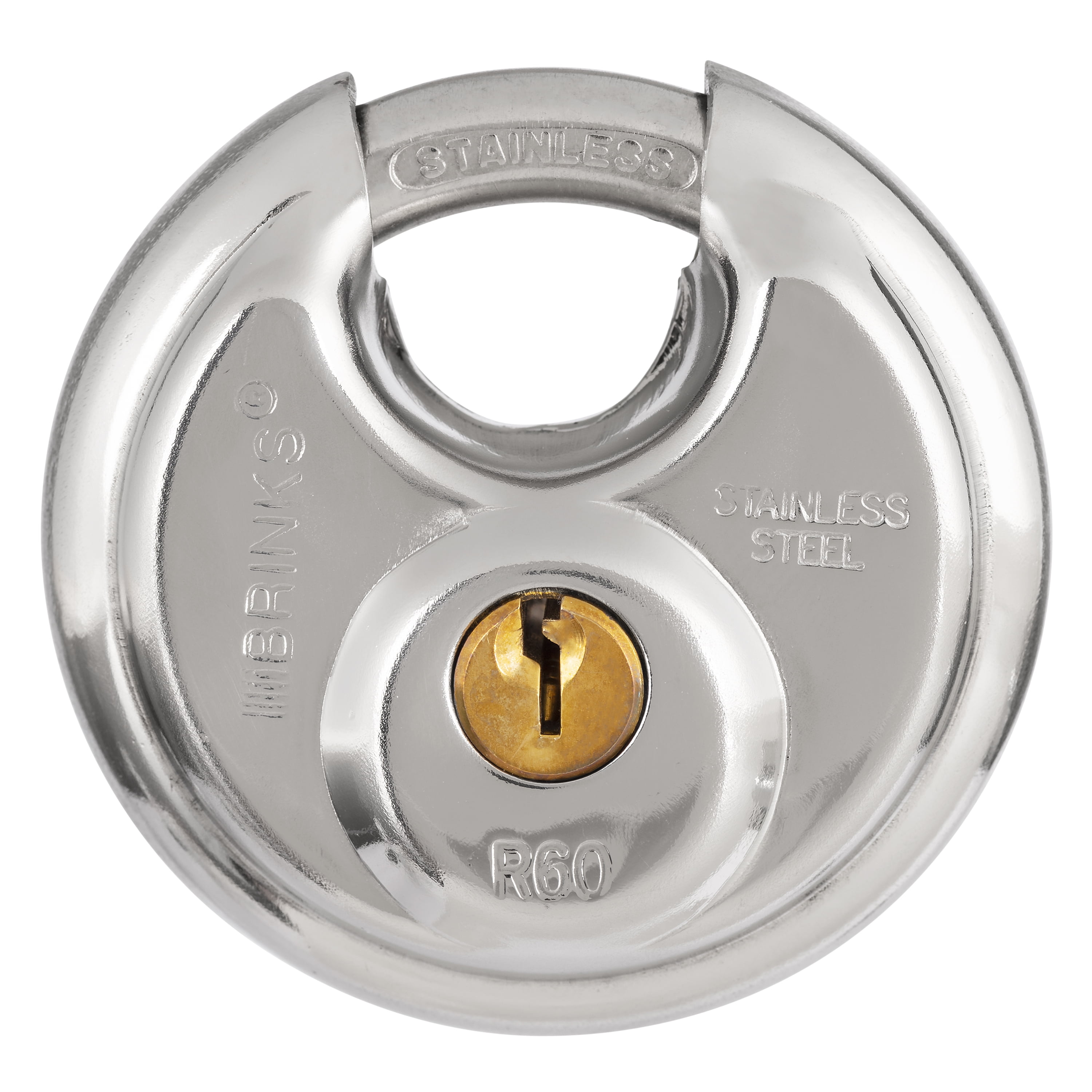 Securit 70mm Stainless Steel Discus Lock 3 Keys Padlock Chain 