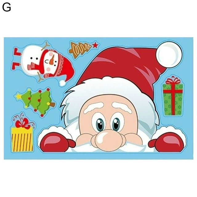 Flmtop Christmas Glass Sticker Decorative Waterproof PVC White Snowflake Double Side Printed Window Cling for Showcase