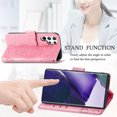 thumbnail image 5 of Samsung Galaxy S22 Ultra 5G Case, Butterfly Embossed Flip Folio Wallet Case Magnetic Closure RFID Blocking Card Slots Kickstand Shockproof Stand Case for Samsung Galaxy S22 Ultra 5G 6.8 inch,Pink, 5 of 9