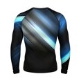thumbnail image 5 of IWRICH Men's Long Sleeve Upf 50+ Rash Guard Cool Dry Performance Fit Compression Sports Athletic Shirts Tops 12-Blue S, 5 of 5