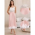 thumbnail image 2 of DARING DIVA Women's A-Line Silk Cocktail Wedding Midi Dress Medium Pink, 2 of 6